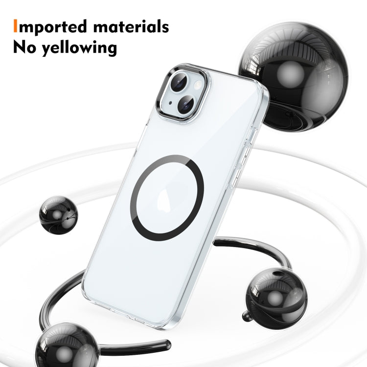 For iPhone 15 Ice Feel HD Transparent MagSafe PC Full Coverage Phone Case