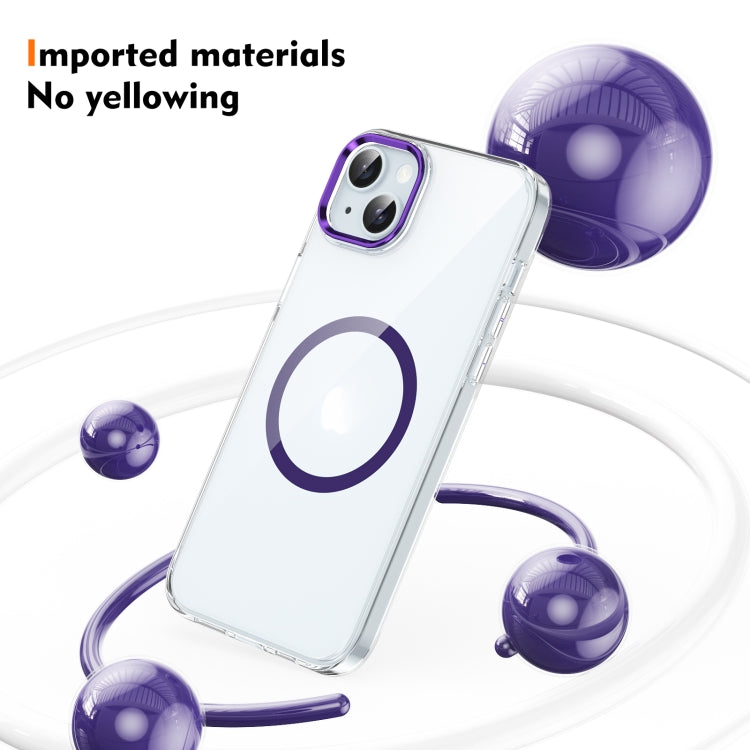 For iPhone 15 Ice Feel HD Transparent MagSafe PC Full Coverage Phone Case
