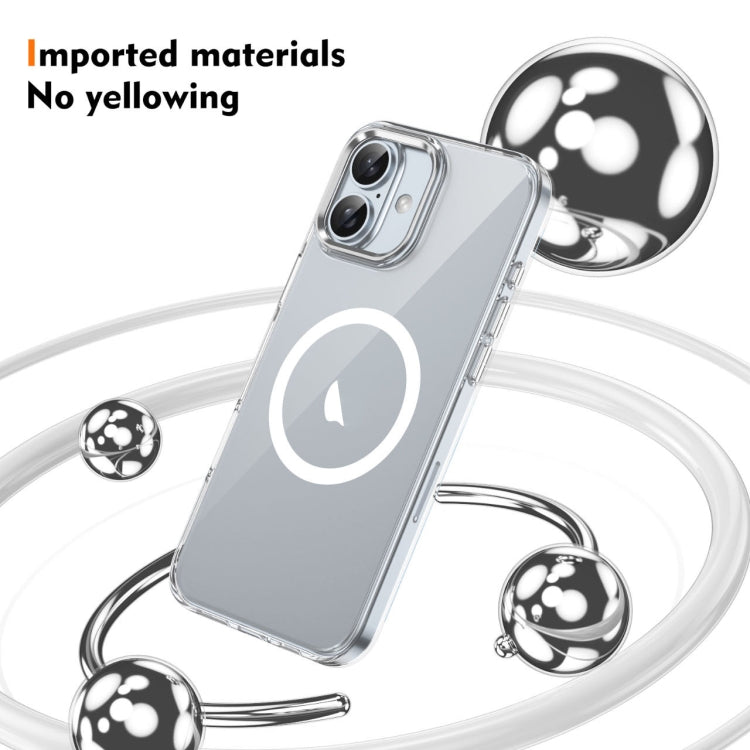 For iPhone 16 Ice Feel HD Transparent MagSafe PC Full Coverage Phone Case