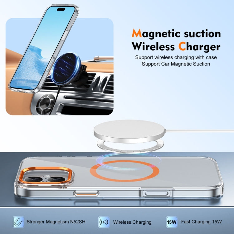 For iPhone 16 Ice Feel HD Transparent MagSafe PC Full Coverage Phone Case