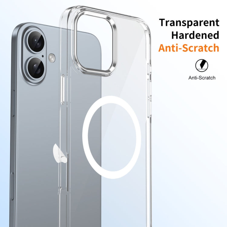 For iPhone 16 Plus Ice Feel HD Transparent MagSafe PC Full Coverage Phone Case
