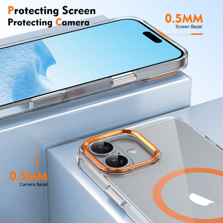 For iPhone 16 Plus Ice Feel HD Transparent MagSafe PC Full Coverage Phone Case