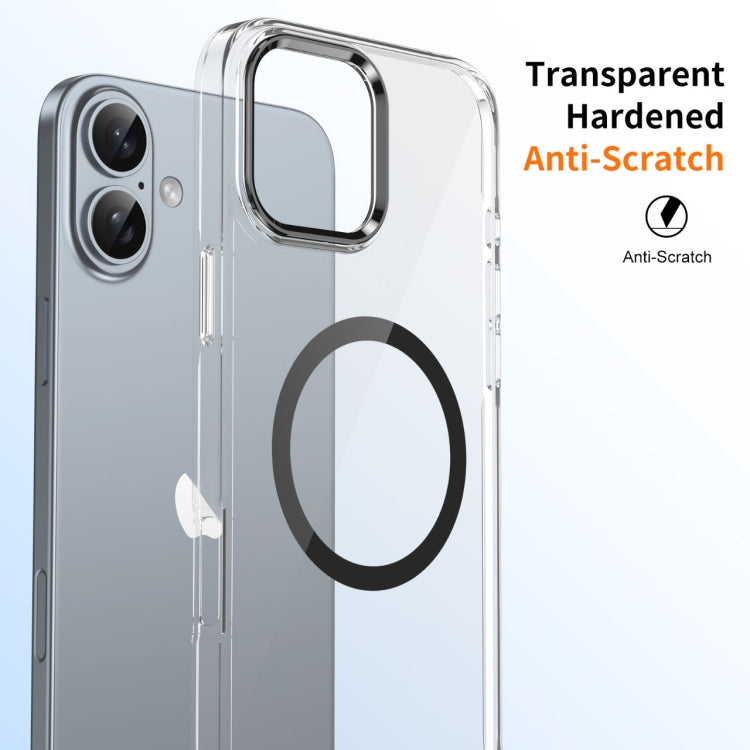 For iPhone 16 Plus Ice Feel HD Transparent MagSafe PC Full Coverage Phone Case