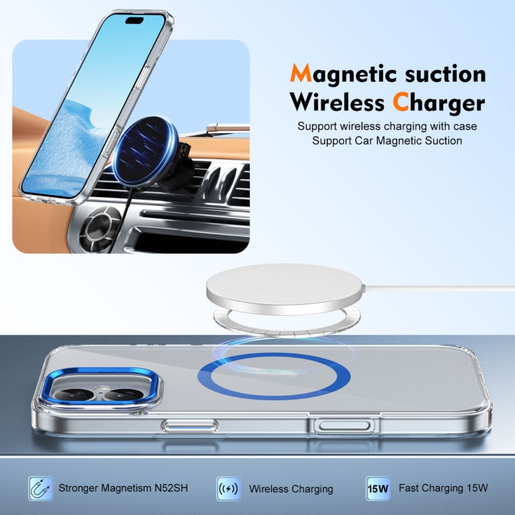 For iPhone 16 Plus Ice Feel HD Transparent MagSafe PC Full Coverage Phone Case