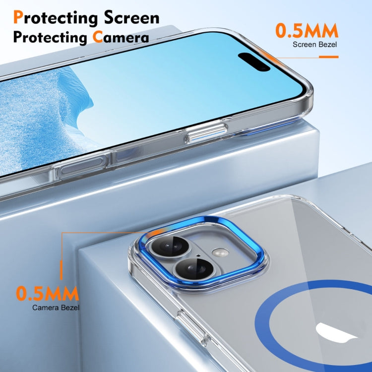 For iPhone 16 Plus Ice Feel HD Transparent MagSafe PC Full Coverage Phone Case