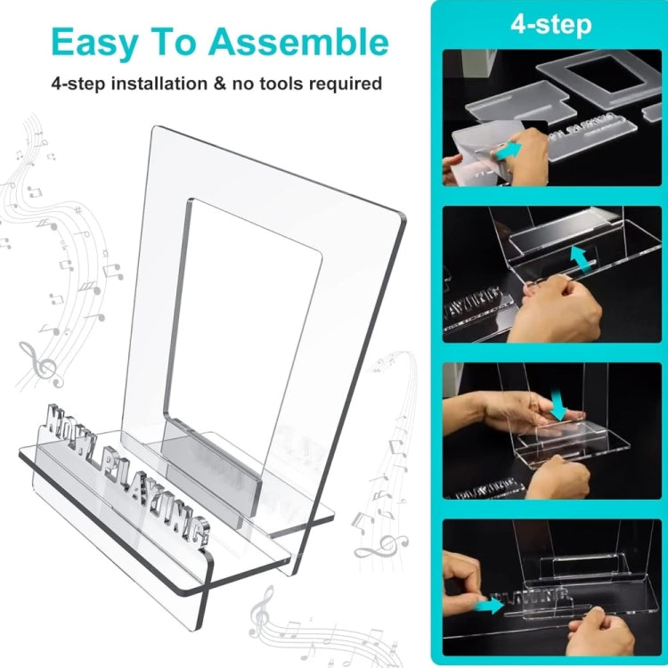 Acrylic Record Book Storage Display Stand
