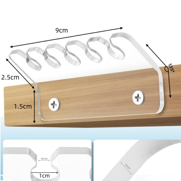 2pcs / Pack Acrylic Data Cable Storage Rack Charging Cable Storage Hook