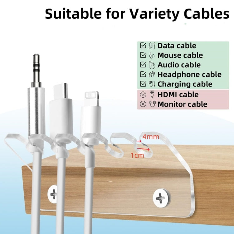 2pcs / Pack Acrylic Data Cable Storage Rack Charging Cable Storage Hook