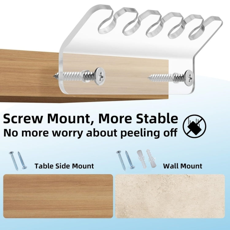 2pcs / Pack Acrylic Data Cable Storage Rack Charging Cable Storage Hook