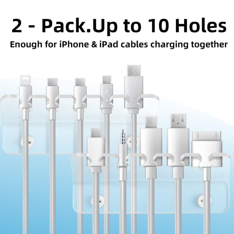 2pcs / Pack Acrylic Data Cable Storage Rack Charging Cable Storage Hook