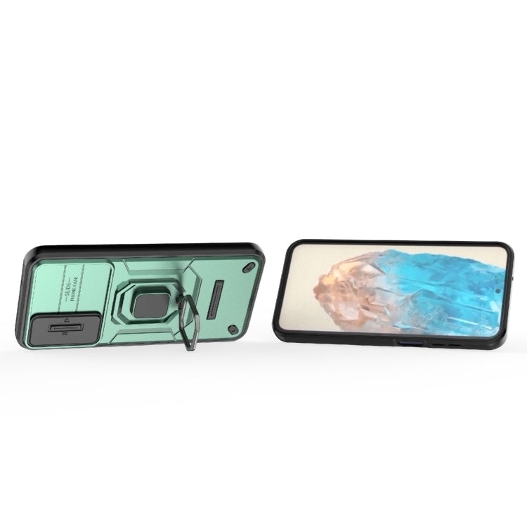 For Samsung Galaxy M35 Sliding Camshield TPU + PC Shockproof Phone Case with Holder