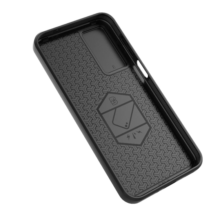 For Samsung Galaxy M35 Sliding Camshield TPU + PC Shockproof Phone Case with Holder