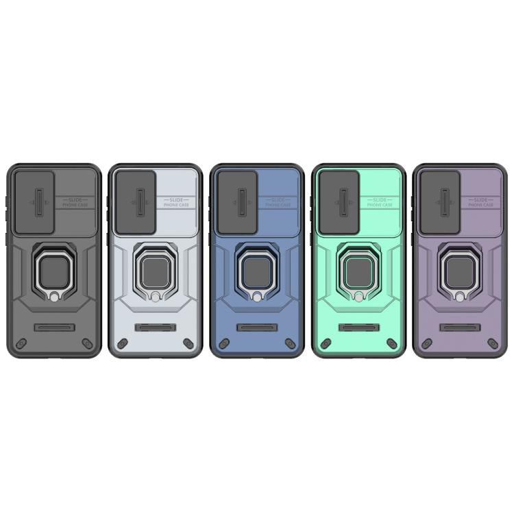 For Samsung Galaxy M56 5G Sliding Camshield TPU + PC Shockproof Phone Case with Holder