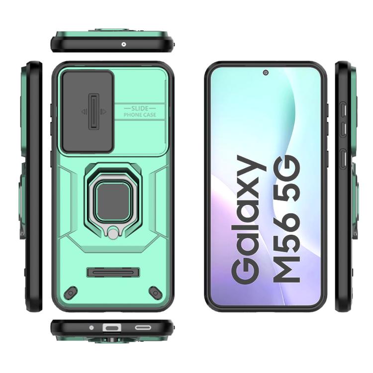 For Samsung Galaxy M56 5G Sliding Camshield TPU + PC Shockproof Phone Case with Holder