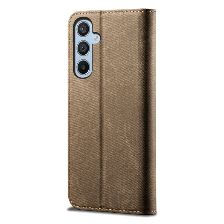 For Samsung Galaxy A36 Denim Texture Casual Style Horizontal Flip Leather Case
