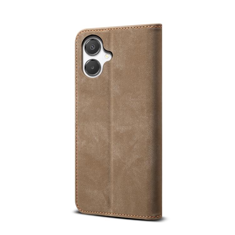 For Samsung Galaxy A06 5G Denim Texture Casual Style Horizontal Flip Leather Case