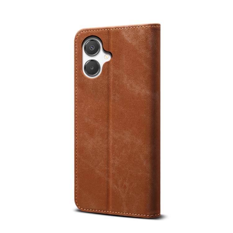 For Samsung Galaxy A06 5G Denim Texture Casual Style Horizontal Flip Leather Case