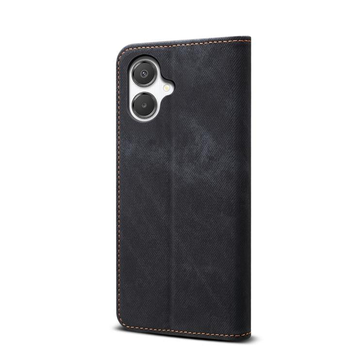 For Samsung Galaxy A07 4G Denim Texture Casual Style Horizontal Flip Leather Case