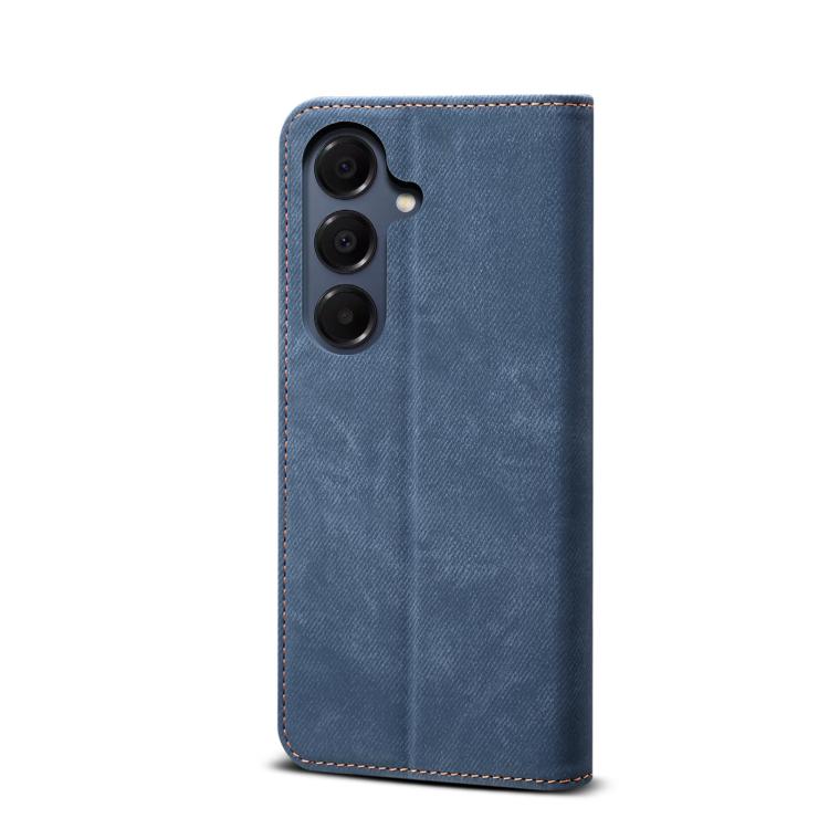 For Samsung Galaxy A17 5G Denim Texture Casual Style Horizontal Flip Leather Case