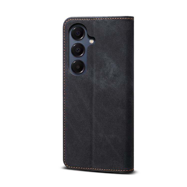 For Samsung Galaxy A17 5G Denim Texture Casual Style Horizontal Flip Leather Case