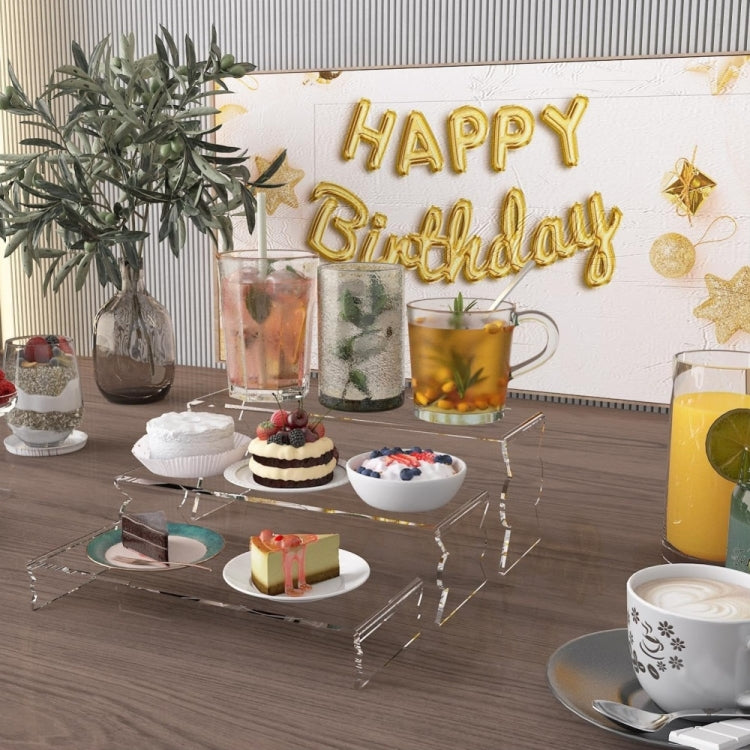 3pcs / Set Figure Cake Cosmetics Storage Display Stand - Transparent