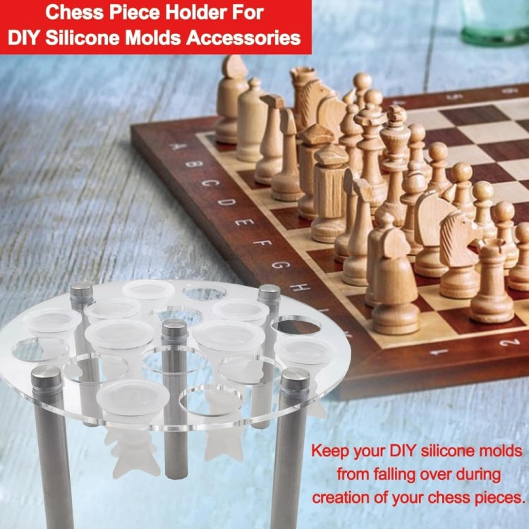 Round Chess Mold Stand Without Silicone Mold - Transparent