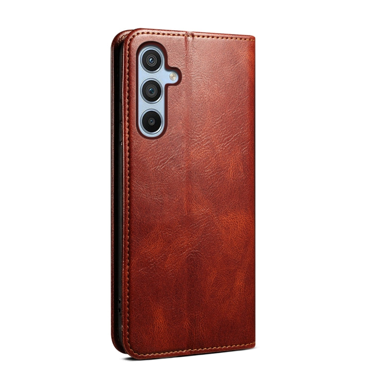 For Samsung Galaxy A36 Oil Wax Crazy Horse Texture Leather Phone Case