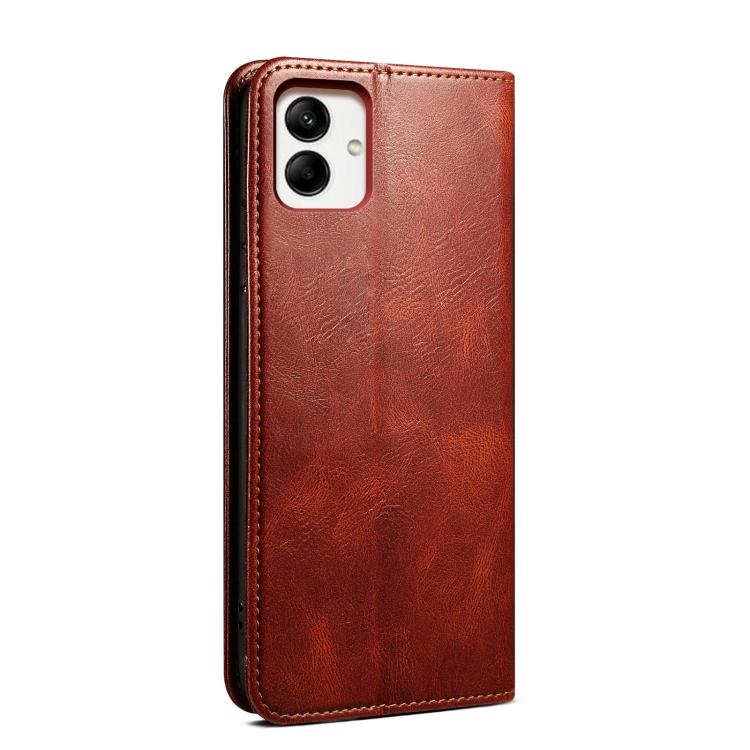 For Samsung Galaxy A07 4G Oil Wax Crazy Horse Texture Leather Phone Case