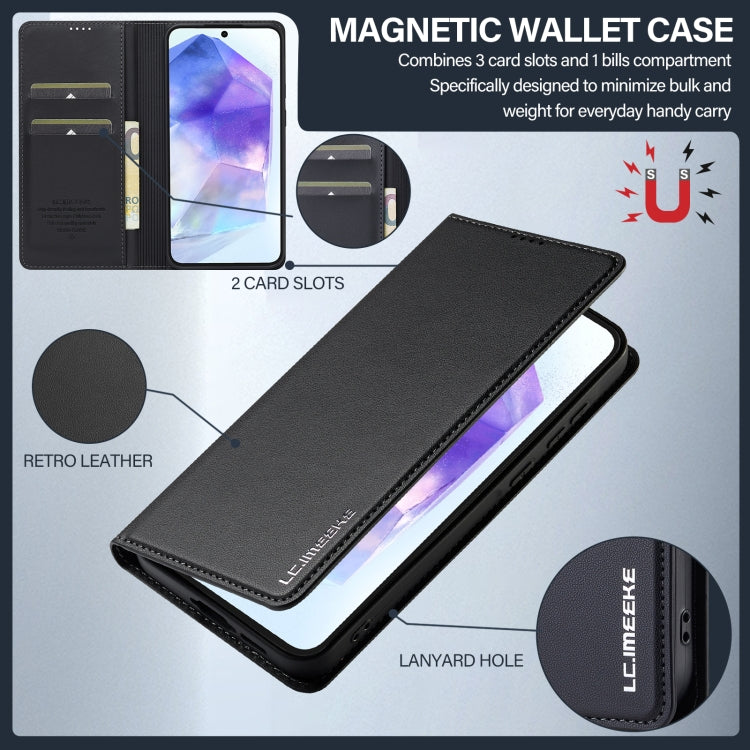 For Samsung Galaxy A54 5G LC.IMEEKE L1 Series Frosted Fine Texture PU Phone Case