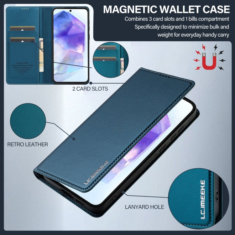 For Samsung Galaxy A54 5G LC.IMEEKE L1 Series Frosted Fine Texture PU Phone Case