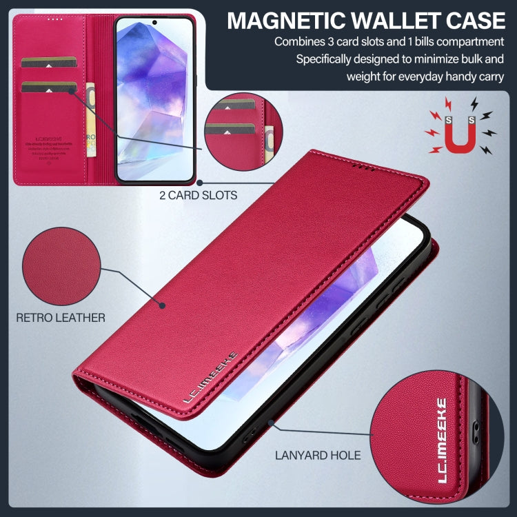 For Samsung Galaxy A54 5G LC.IMEEKE L1 Series Frosted Fine Texture PU Phone Case