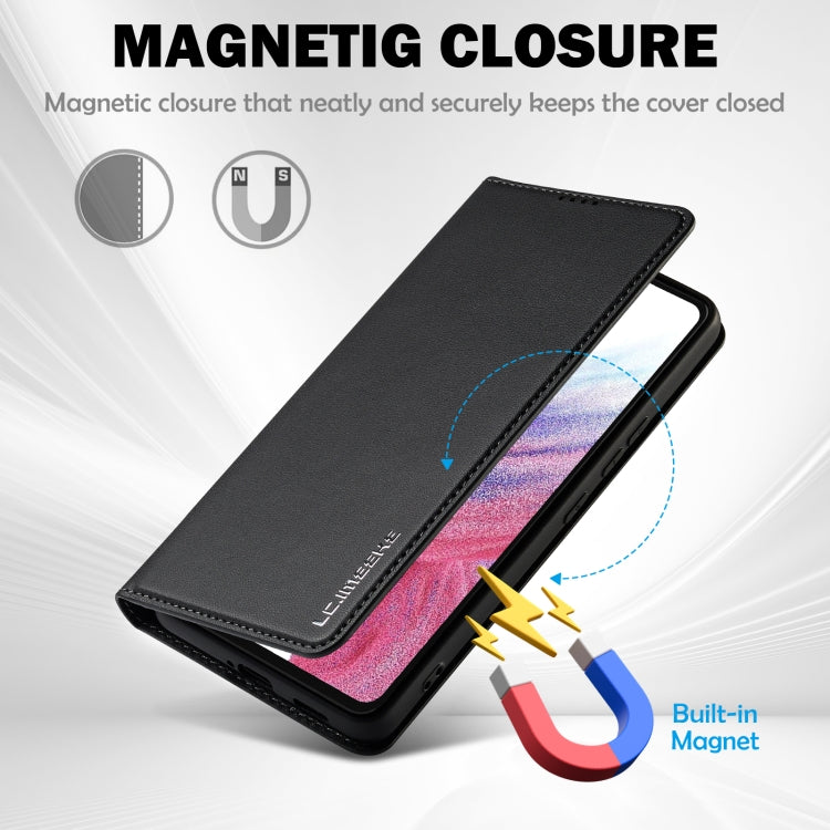 For Samsung Galaxy A53 5G LC.IMEEKE L1 Series Frosted Fine Texture PU Phone Case