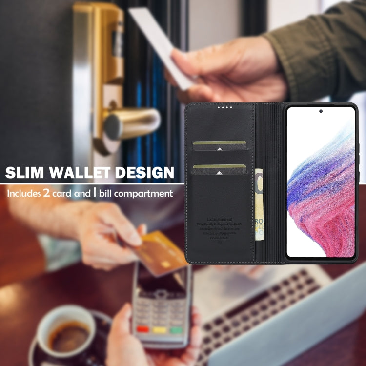 For Samsung Galaxy A53 5G LC.IMEEKE L1 Series Frosted Fine Texture PU Phone Case