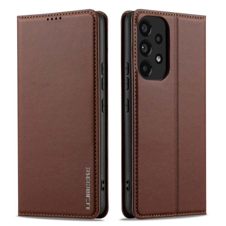 For Samsung Galaxy A53 5G LC.IMEEKE L1 Series Frosted Fine Texture PU Phone Case