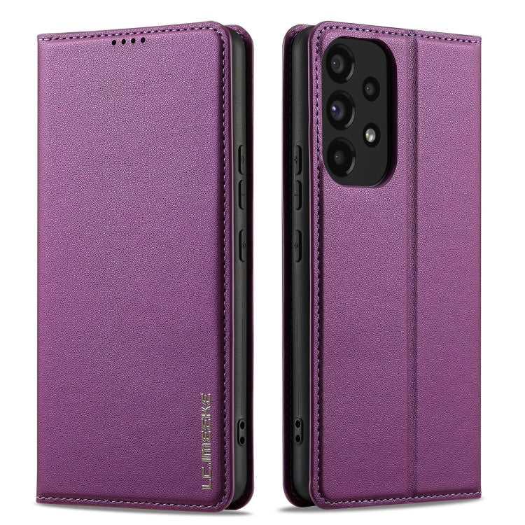 For Samsung Galaxy A53 5G LC.IMEEKE L1 Series Frosted Fine Texture PU Phone Case