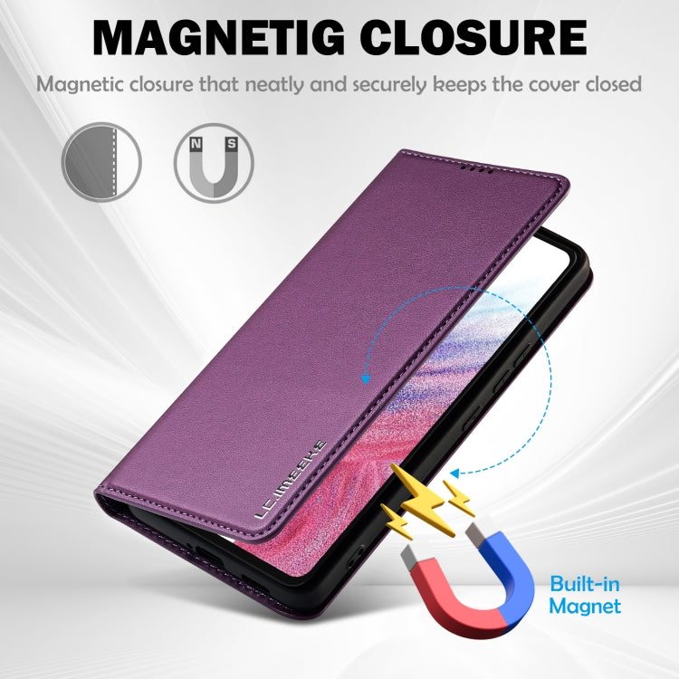 For Samsung Galaxy A53 5G LC.IMEEKE L1 Series Frosted Fine Texture PU Phone Case