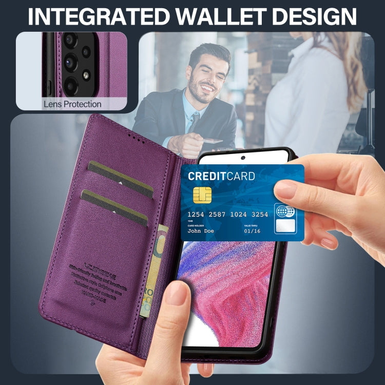 For Samsung Galaxy A53 5G LC.IMEEKE L1 Series Frosted Fine Texture PU Phone Case