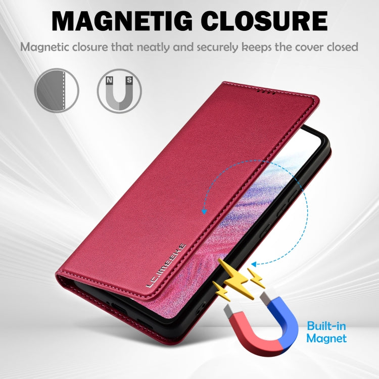 For Samsung Galaxy A53 5G LC.IMEEKE L1 Series Frosted Fine Texture PU Phone Case
