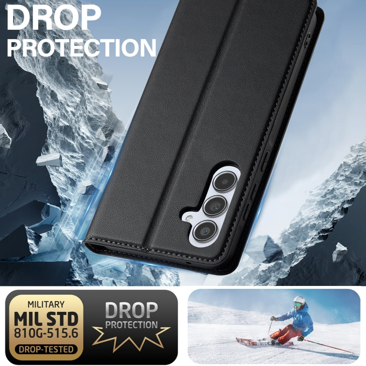 For Samsung Galaxy A55 5G LC.IMEEKE L1 Series Frosted Fine Texture PU Phone Case