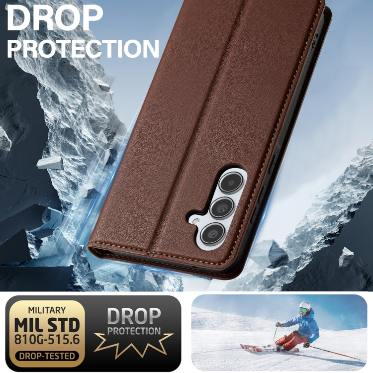 For Samsung Galaxy A55 5G LC.IMEEKE L1 Series Frosted Fine Texture PU Phone Case