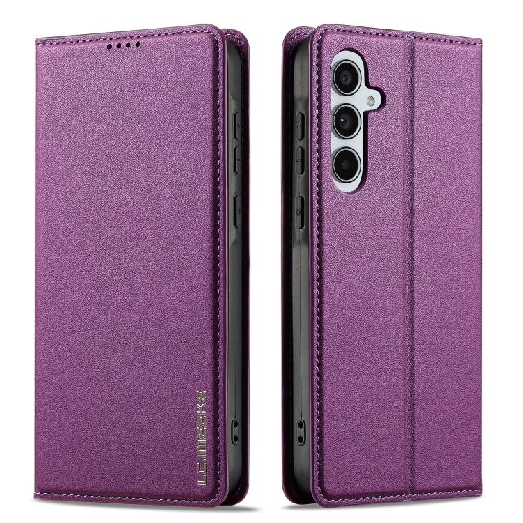 For Samsung Galaxy A55 5G LC.IMEEKE L1 Series Frosted Fine Texture PU Phone Case