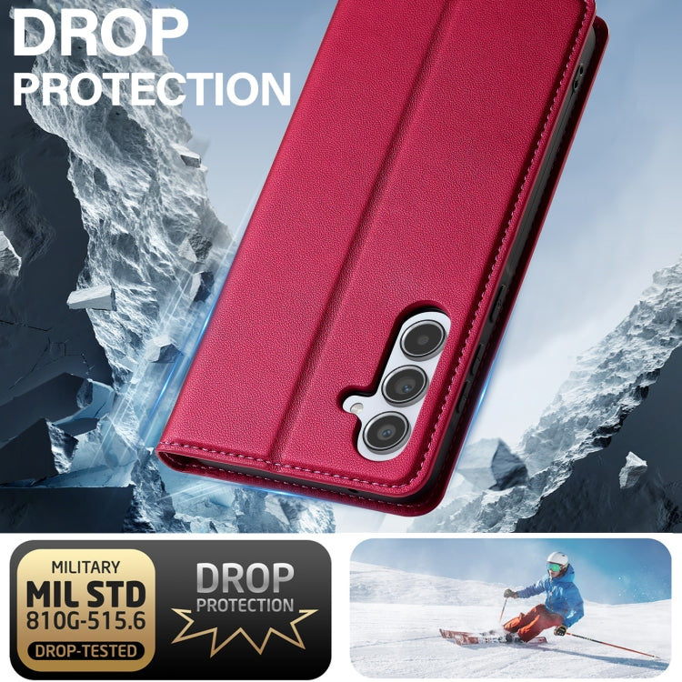 For Samsung Galaxy A35 5G LC.IMEEKE L1 Series Frosted Fine Texture PU Phone Case