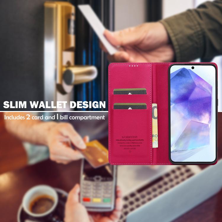For Samsung Galaxy A36 5G LC.IMEEKE L1 Series Frosted Fine Texture PU Phone Case