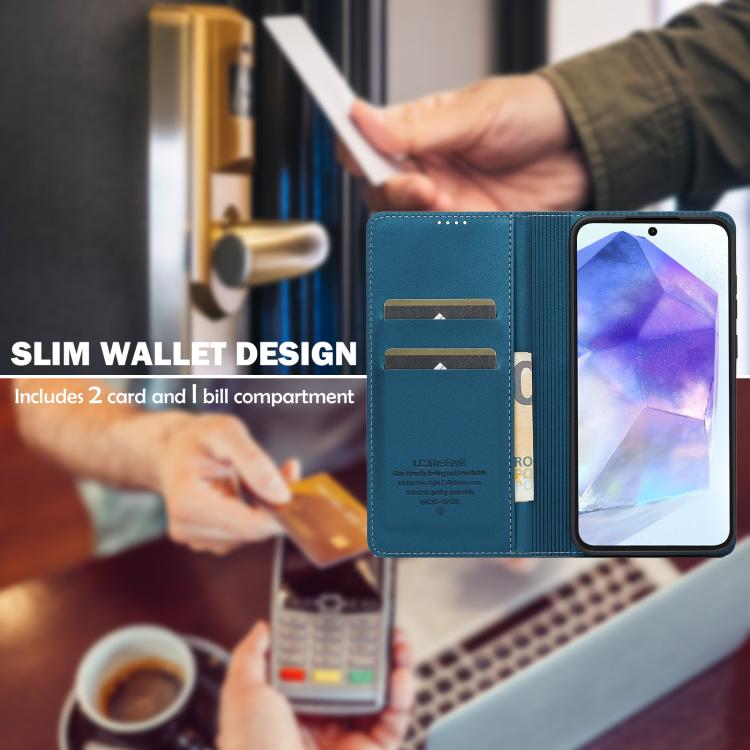 For Samsung Galaxy A56 5G LC.IMEEKE L1 Series Frosted Fine Texture PU Phone Case