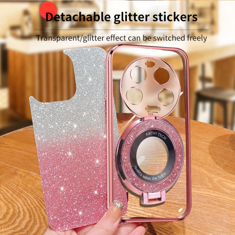 For Xiaomi 13 Ultra Plated Gradient Glitter Round Holder TPU Phone Case