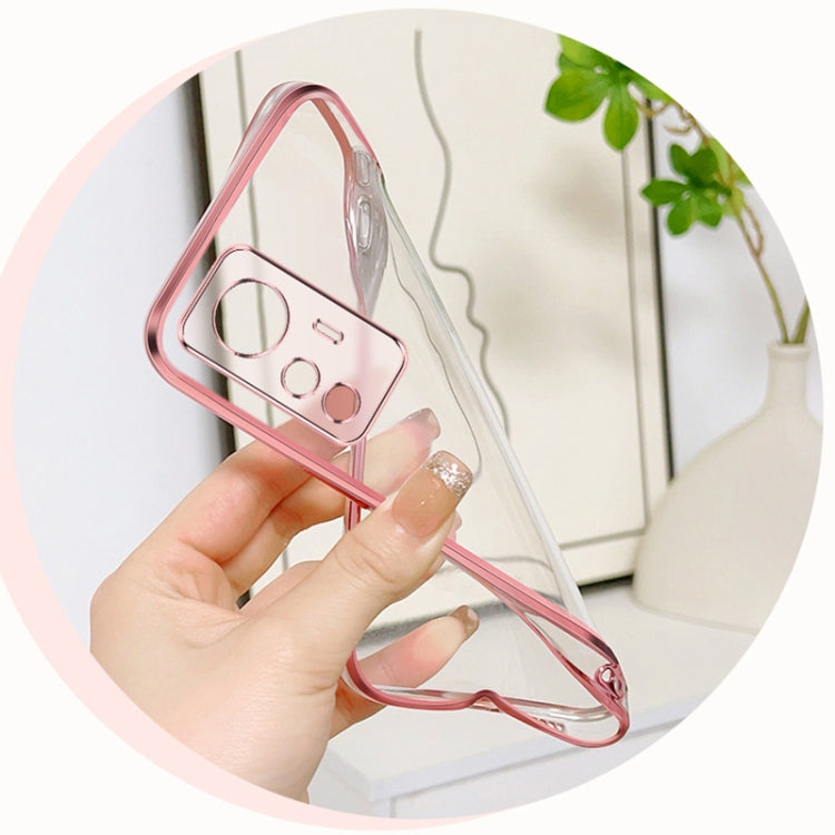 For Xiaomi 12T Pro Plated Gradient Glitter Round Holder TPU Phone Case