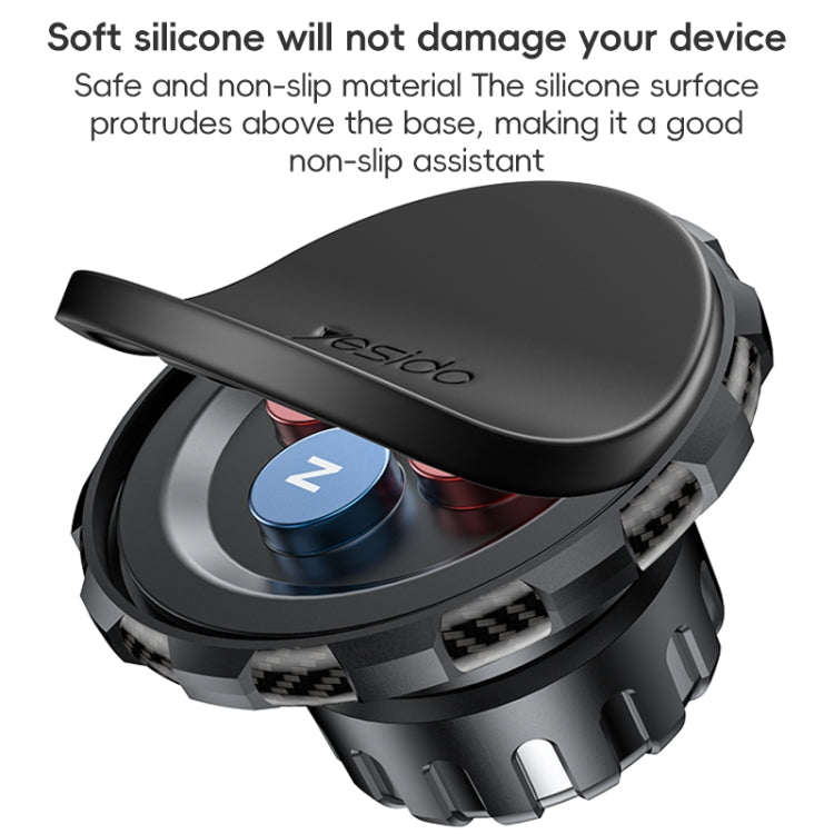 Yesido C212 Car Floating Screen Clip-on Magnetic Phone Holder - Black
