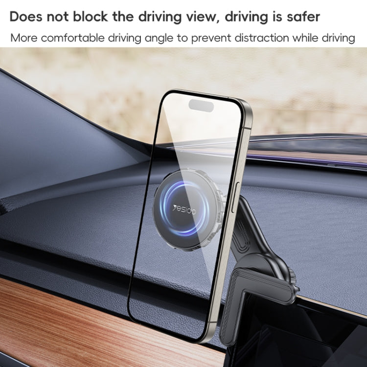 Yesido C212 Car Floating Screen Clip-on Magnetic Phone Holder - Black