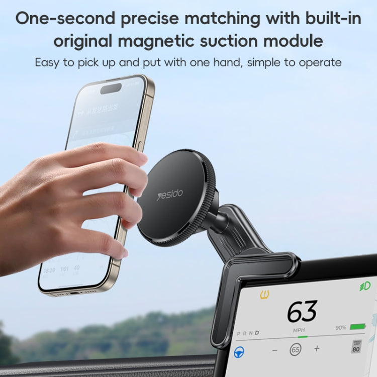 Yesido C213 Car Floating Screen Clip-on MagSafe Magnetic Phone Holder - Black