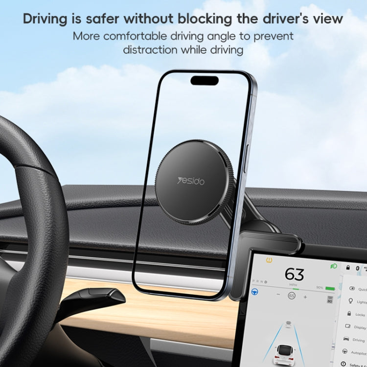 Yesido C213 Car Floating Screen Clip-on MagSafe Magnetic Phone Holder - Black